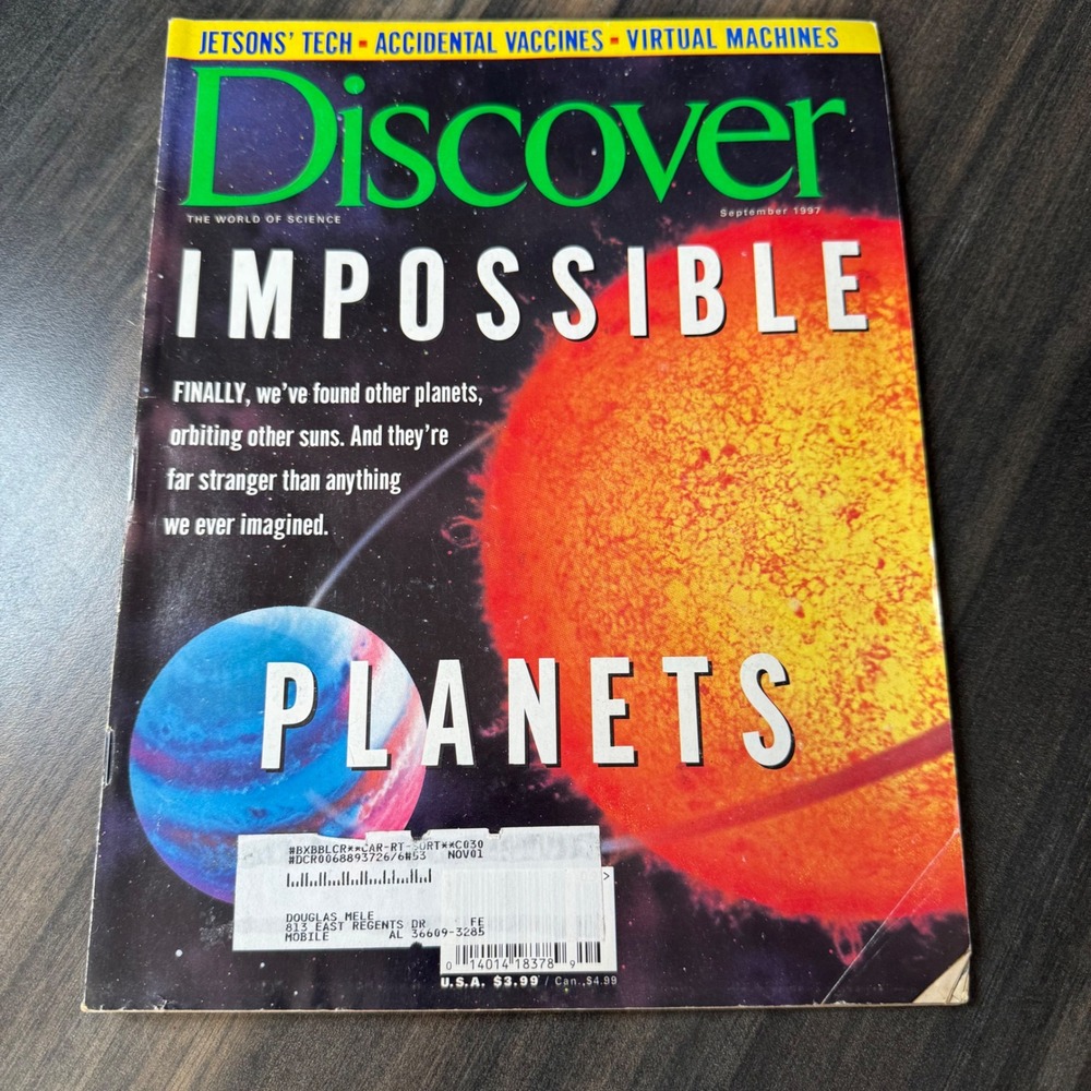 Discover Magazine September 1997 Impossible Planets Science World Issue